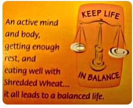 An active mind and body, getting enough rest, and eating well with shredded wheat